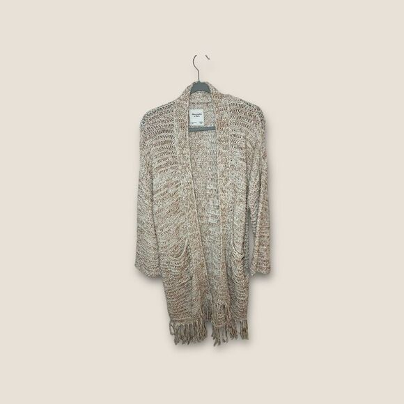Abercrombie & Fitch Woven Open Front Cardigan XXS/XS - Picture 1 of 5